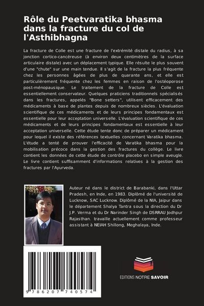 Produktbild: R&ocirc;le du Peetvaratika bhasma dans la fracture du col de l'Asthibhagna