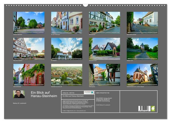Produktbild: Ein Blick auf Hanau-Steinheim (Wandkalender 2026 DIN A2 quer), CALVENDO Monatskalender