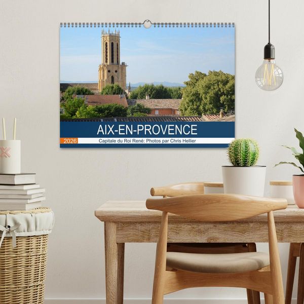 Produktbild: Aix-en-Provence: Capitale du Roi Ren&eacute; (Calendrier mural 2026 DIN A3 vertical), CALVENDO calendrier mensuel