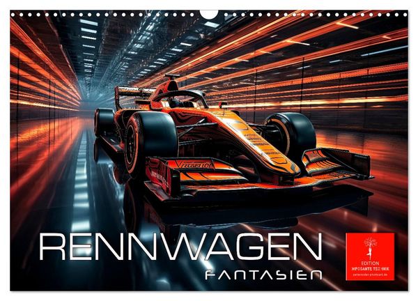 Produktbild: Rennwagen Fantasien (Wandkalender 2026 DIN A3 quer), CALVENDO Monatskalender