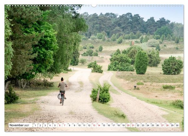 Produktbild: Radland Deutschland - L&uuml;neburger Heide (hochwertiger Premium Wandkalender 2027 DIN A2 quer), Kunstdruck in Hochglanz