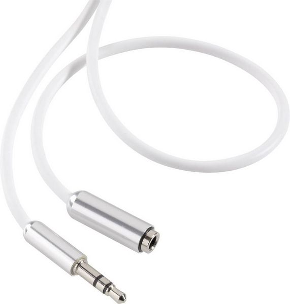 Produktbild: SpeaKa Professional SP-7870520 Klinke Audio Verl&auml;ngerungskabel [1x Klinkenstecker 3.5mm - 1x Klinkenbuchse 3.5 mm] 1.00m Wei&szlig;