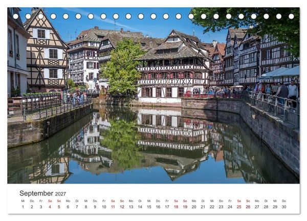 Produktbild: Elsass - von Stra&szlig;burg bis Colmar, zwischen Rhein und Vogesen (Tischkalender 2027 DIN A5 quer), CALVENDO Monatskalender