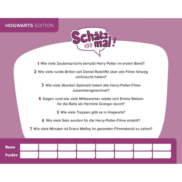 Produktbild: Sch&auml;tz mal! Hogwarts Edition