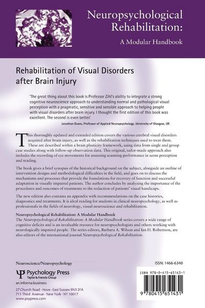 Produktbild: Rehabilitation of Visual Disorders After Brain Injury