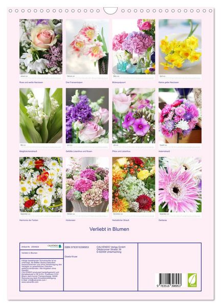 Produktbild: Verliebt in Blumen (Wandkalender 2026 DIN A3 hoch), CALVENDO Monatskalender