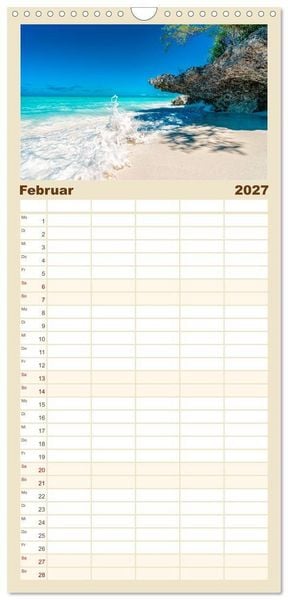Produktbild: Familienplaner 2027 - Karibu Sansibar mit 5 Spalten (Wandkalender, 21 x 45 cm) CALVENDO