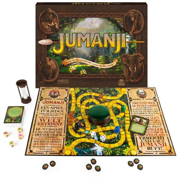 Spin Master Games - Jumanji - das actiongeladene Familienspiel für 2–4 mutige Abenteurer ab 8 Jahren