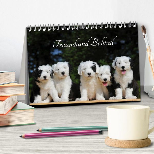 Produktbild: Traumhund Bobtail (Tischkalender 2026 DIN A5 quer), CALVENDO Monatskalender