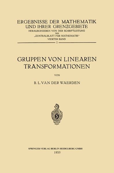 Produktbild: Gruppen von Linearen Transformationen