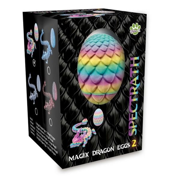 Produktbild: MagiX Dragon Eggs Serie 2, 4er Mix Display ( Lunarix, Azulith, Spectrath & Jadryx )