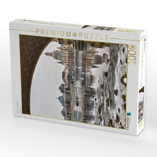 Produktbild: CALVENDO Puzzle Das winterliche Dresden | 1000 Teile Lege-Gr&ouml;&szlig;e 64x48cm Foto-Puzzle f&uuml;r gl&uuml;ckliche Stunden