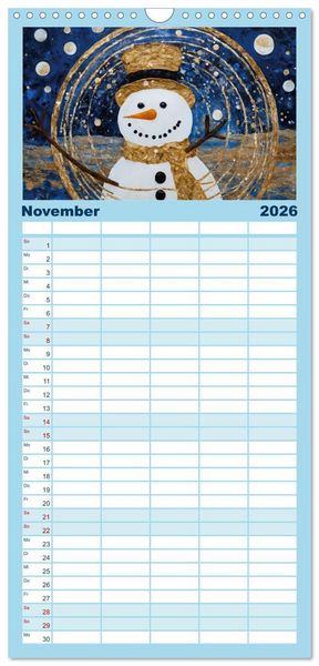 Produktbild: Familienplaner 2026 - N&auml;chtliche Traumwelten mit 5 Spalten (Wandkalender, 21 x 45 cm) CALVENDO