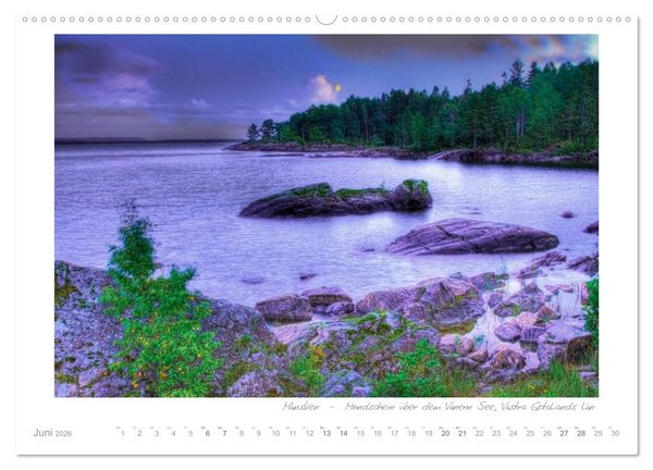 Produktbild: Sehnsucht Schweden - Sverige (hochwertiger Premium Wandkalender 2026 DIN A2 quer), Kunstdruck in Hochglanz