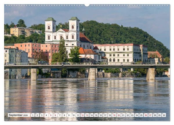 Produktbild: Drei Fl&uuml;sse Stadt Passau (hochwertiger Premium Wandkalender 2026 DIN A2 quer), Kunstdruck in Hochglanz