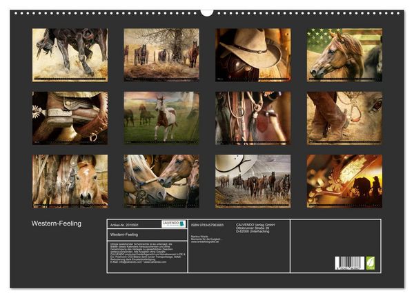 Produktbild: Western-Feeling (Wandkalender 2026 DIN A2 quer), CALVENDO Monatskalender