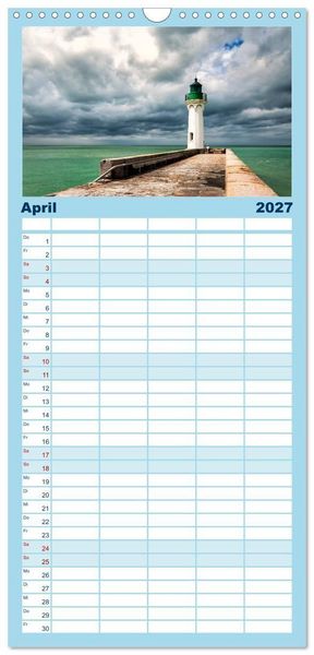 Produktbild: Familienplaner 2027 - Faszination Meer und Wolken mit 5 Spalten (Wandkalender, 21 x 45 cm) CALVENDO