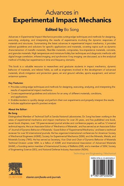 Produktbild: Advances in Experimental Impact Mechanics