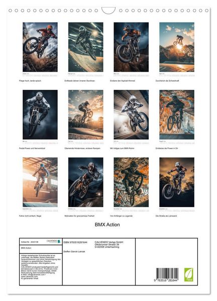 Produktbild: BMX Action (Wandkalender 2026 DIN A3 hoch), CALVENDO Monatskalender