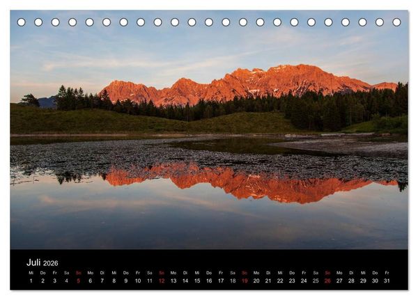 Produktbild: Bergblicke - Elmau (Tischkalender 2026 DIN A5 quer), CALVENDO Monatskalender