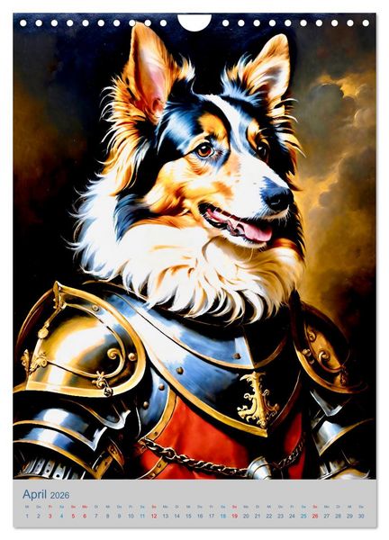 Produktbild: Ritter der Hunderunde (Wandkalender 2026 DIN A4 hoch), CALVENDO Monatskalender