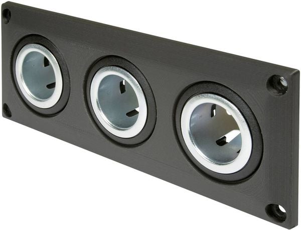 Produktbild: ProCar Einbausteckdose mit 3 Powersteckdosen Belastbarkeit Strom max.=20A 12 V, 24V