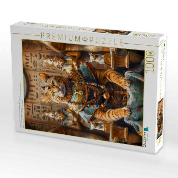 Produktbild: CALVENDO Puzzle Mauhotep Katze in der faszinierenden Welt der Pharaonen | 1000 Teile Lege-Gr&ouml;&szlig;e 64x48cm Foto-Puzzle f&uuml;r gl&uuml;ckliche Stunden