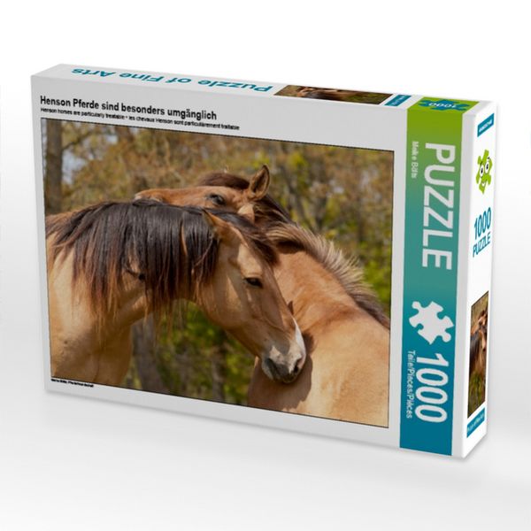Produktbild: CALVENDO Puzzle Henson Pferde sind besonders umg&auml;nglich | 1000 Teile Lege-Gr&ouml;&szlig;e 64x48cm Foto-Puzzle f&uuml;r gl&uuml;ckliche Stunden