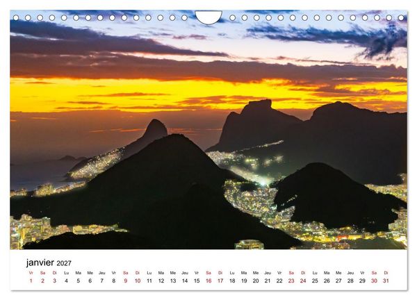 Produktbild: RIO DE JANEIRO Contrastes. Couleurs. Lumi&egrave;re. (Calendrier mural 2027 DIN A4 vertical), CALVENDO calendrier mensuel