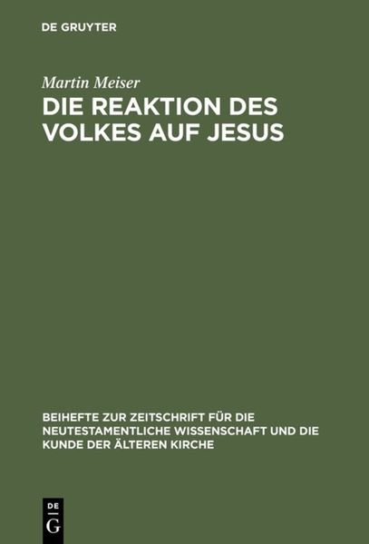 Produktbild: Die Reaktion des Volkes auf Jesus