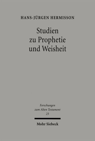 Produktbild: Studien zur Prophetie und Weisheit