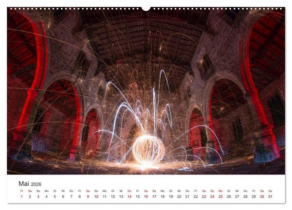 Produktbild: Lightpainting - Malen mit Licht und Zeit (Wandkalender 2026 DIN A2 quer), CALVENDO Monatskalender