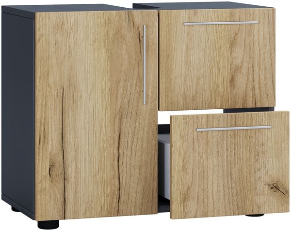 Holz Badunterschrank Flandu Schublade