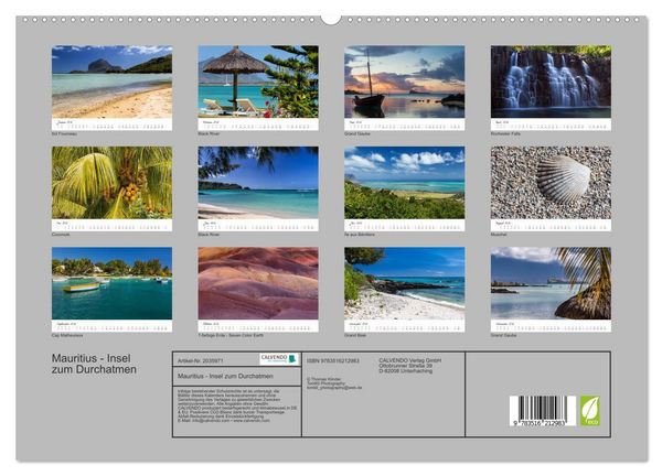 Produktbild: Mauritius - Insel zum Durchatmen (hochwertiger Premium Wandkalender 2026 DIN A2 quer), Kunstdruck in Hochglanz