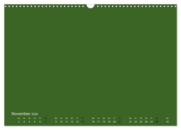 Produktbild: Bastelkalender - dunkel Gr&uuml;n (Wandkalender 2026 DIN A3 quer), CALVENDO Monatskalender
