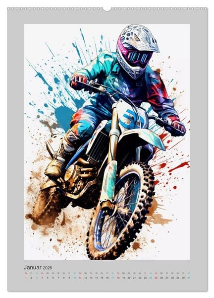 Produktbild: Xtreme Crossfire (hochwertiger Premium Wandkalender 2026 DIN A2 hoch), Kunstdruck in Hochglanz