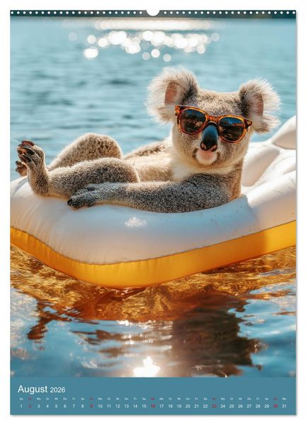 Produktbild: Workaholic - Mach mal Pause und chill wie ein Koala (hochwertiger Premium Wandkalender 2026 DIN A2 hoch), Kunstdruck in Hochglanz