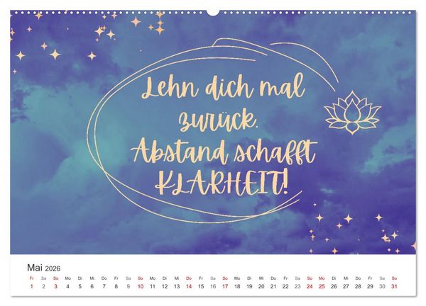 Produktbild: Lass Freude dein Kompass sein (Wandkalender 2026 DIN A2 quer), CALVENDO Monatskalender