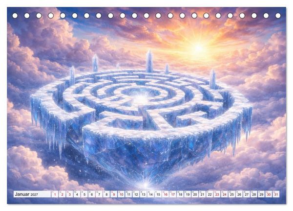 Produktbild: Labyrinth - Die stille Kunst der Umwege (Tischkalender 2027 DIN A5 quer), CALVENDO Monatskalender
