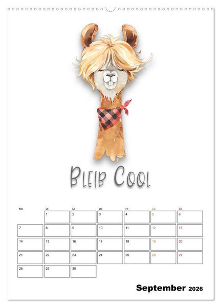Produktbild: Bleib cool - Gute-Laune-Kalender (hochwertiger Premium Wandkalender 2026 DIN A2 hoch), Kunstdruck in Hochglanz