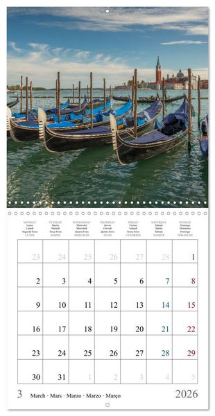 Produktbild: Romantic corners in Venice (Wall Calendar 2026 12 &times; 12 Inch) CALVENDO 12 Month Wall Calendar