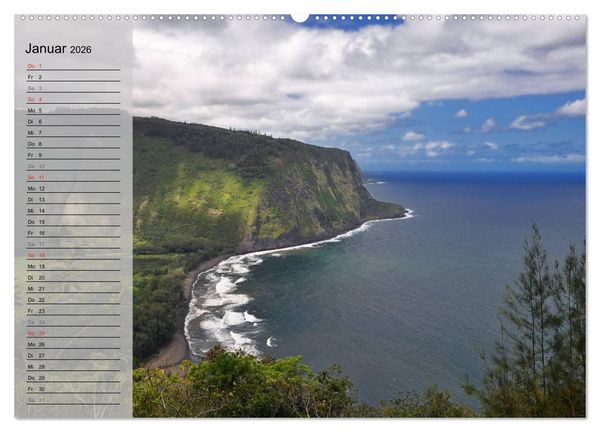 Produktbild: Land of Aloha - Hawaii Monatsplaner (Wandkalender 2026 DIN A2 quer), CALVENDO Monatskalender