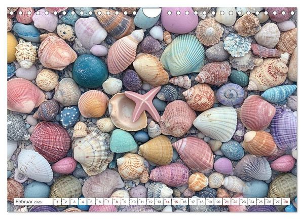 Produktbild: Sandgefl&uuml;ster und Muschelzauber (Wandkalender 2026 DIN A4 quer), CALVENDO Monatskalender