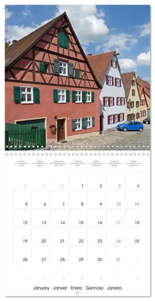 Produktbild: Dinkelsbuehl - Medieval Town in Germany (Wall Calendar 2026 12 &times; 12 Inch) CALVENDO 12 Month Wall Calendar
