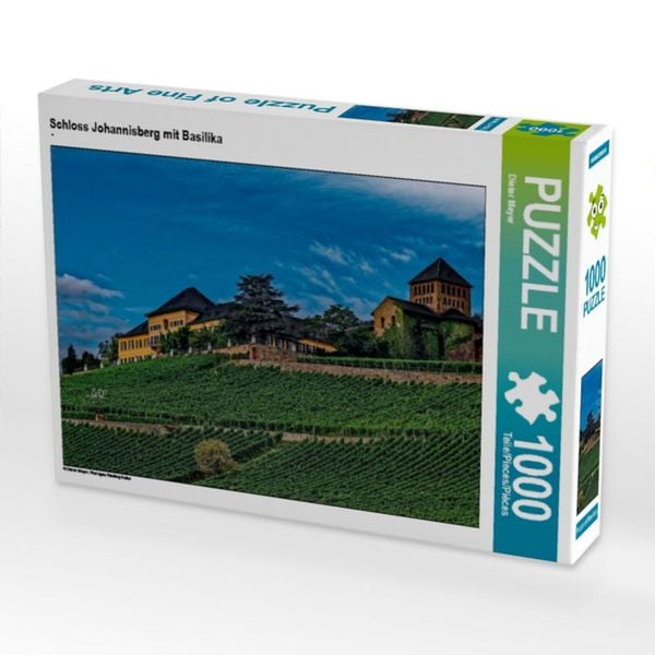 CALVENDO Puzzle Schloss Johannisberg mit Basilika | 1000 Teile Lege-Größe 64x48cm Foto-Puzzle für glückliche Stunden