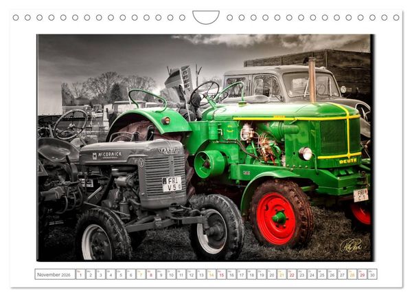 Produktbild: Oldtimer - nostalgische Traktoren und Lastwagen (Wandkalender 2026 DIN A4 quer), CALVENDO Monatskalender