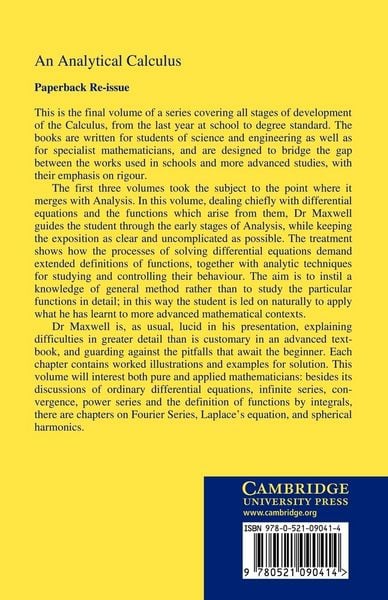 Produktbild: An Analytical Calculus