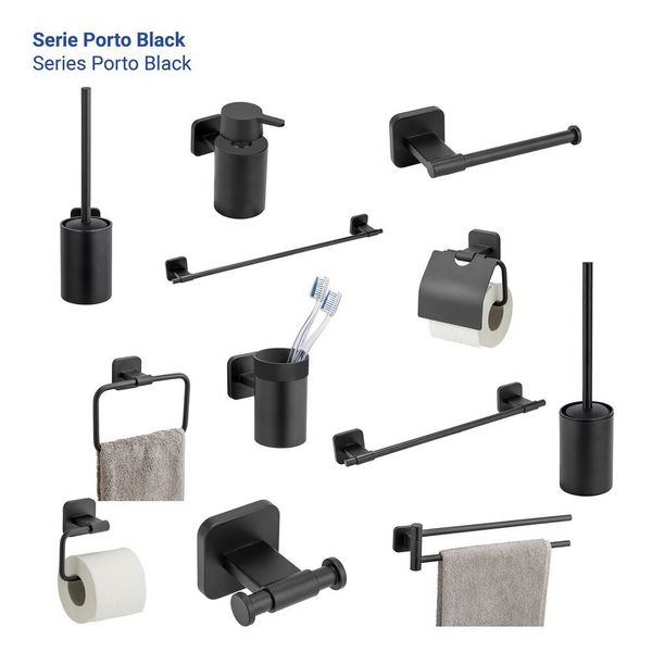 Produktbild: Turbo-Loc&reg; Seifenspender Mod. Porto Black, Befestigen ohne Bohren
