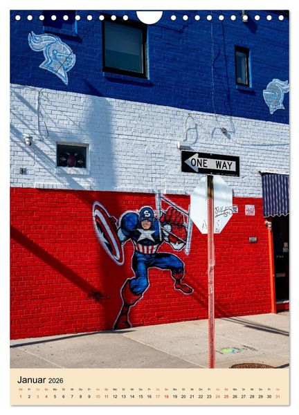 Produktbild: Walls of New York &ndash; Street Art in Farbe (Wandkalender 2026 DIN A4 hoch), CALVENDO Monatskalender
