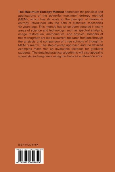 Produktbild: The Maximum Entropy Method